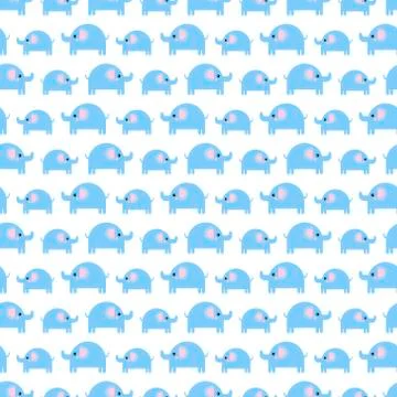 Pattern of beautiful elephants. Pattern Background with elephants. Children's Stock Illustration