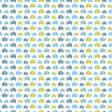 Pattern of beautiful elephants. Pattern Background with elephants. Children's Stock Illustration