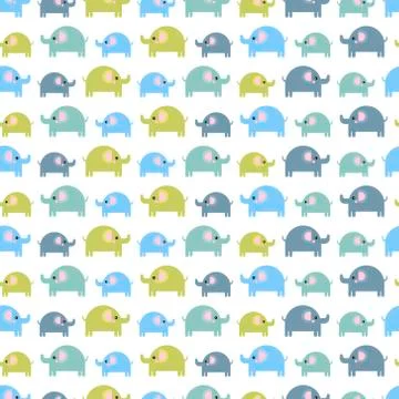 Pattern of beautiful elephants. Pattern Background with elephants. Children's イラスト素材