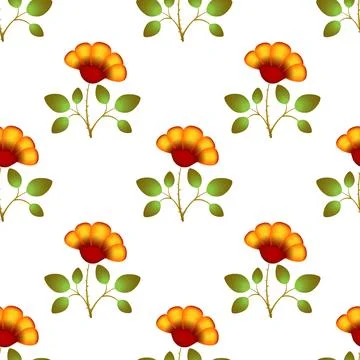 Pattern with a beautiful flower. Stock Illustration