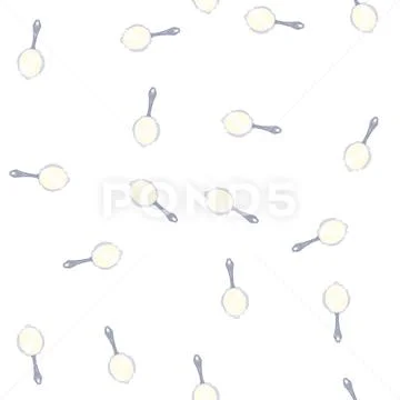 Pattern beautiful hand mirror cartoon vector Stockillustratie