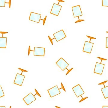 Pattern beauty table mirror cartoon vector Stock Illustration