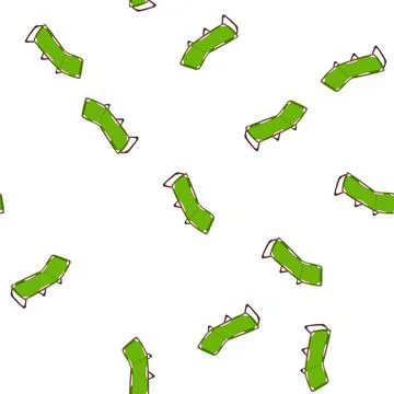 Pattern bed camping cot cartoon vector 库存插图