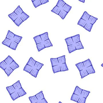 Pattern bedroom throw pillows cartoon vector Ilustración de archivo