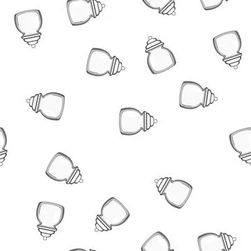 Pattern bee honey jar cartoon vector Stock Illustration