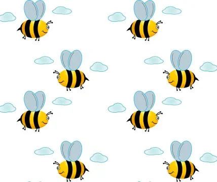 Pattern-bee-in-the-sky Иллюстрация