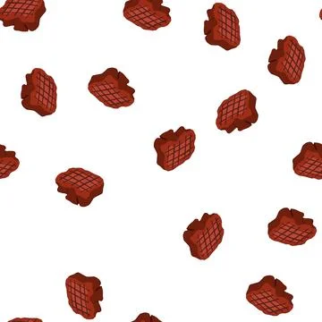 Pattern beef steak grill cartoon vector Ilustración de archivo
