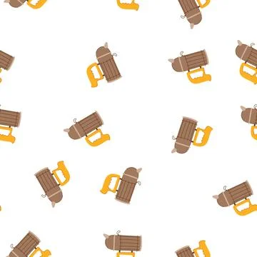 Pattern beekeeping bee hive smoker equipment for managing apiary Stock Illustration