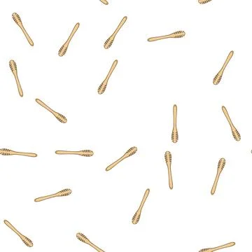 Pattern beekeeping honey dipper stick cartoon vector 스톡 일러스트