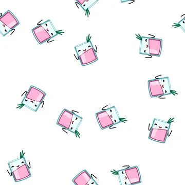Pattern beer cocktail character cartoon vector Stock Illustration