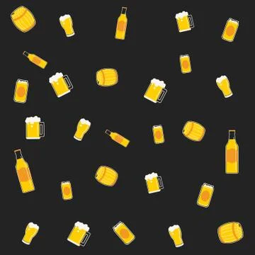 Pattern beer Stock Illustration