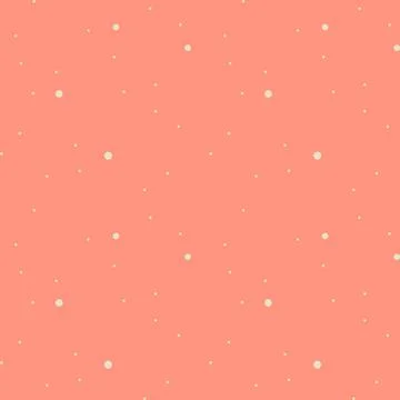 Pattern with beige dots on a peach background Illustrazione stock