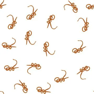 Pattern bend rope knot cartoon vector Illustrazione stock