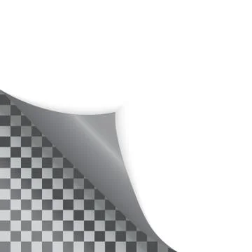Pattern of bent corner for free filling on transparent background color. Vector Illustrazione stock