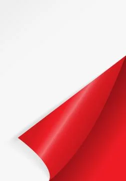 Pattern of bent corner for free filling of red color. Vector Illustration. Stock Illustration