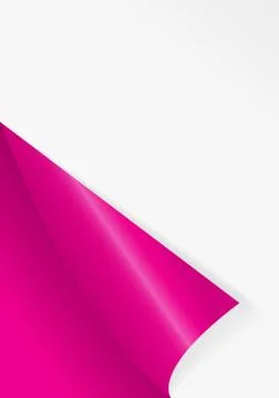 Pattern of bent corner for free filling of pink color. Vector Illustration. Stock Illustration