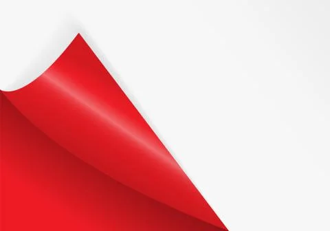 Pattern of bent corner for free filling of red color. Vector Illustration. Stock Illustration