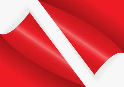 Pattern of bent corner for free filling of red color. Vector Illustration. Stock Illustration