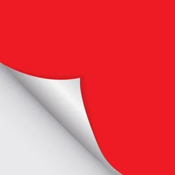 Pattern of bent corner for free filling of red color.  Illustration. Stock Illustration