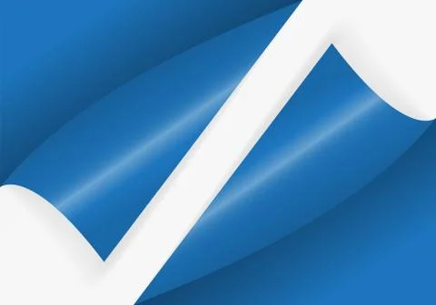 Pattern of bent corner for free filling of blue color.  Illustration. Stock Illustration