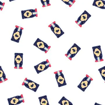 Pattern berry jam jar cartoon vector Stock Illustration