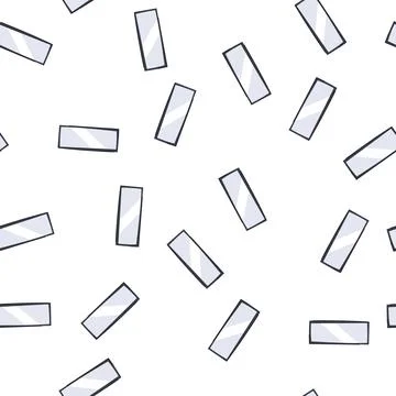 Pattern beveled wall mirror cartoon vector Stock Illustration