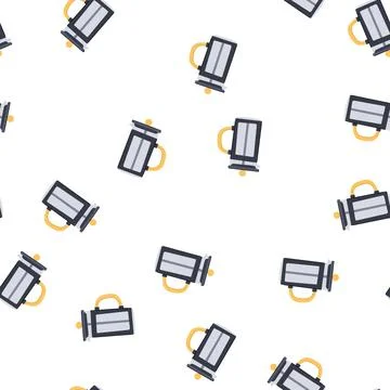 Pattern beverage french press coffee cartoon vector Stockillustratie