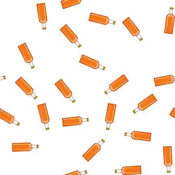 Pattern beverage glass bottle soda cartoon vector Illustrazione stock