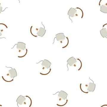 Pattern beverage steel drip kettle cartoon vector Stockillustratie