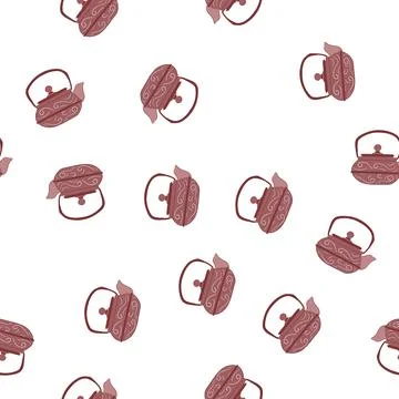 Pattern beverage teapot ceramic cartoon vector Stock Illustration