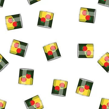 Pattern beverage tin can cartoon vector Stock Illustration