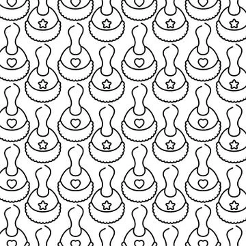 Pattern of bibs for baby kids Stock Illustration