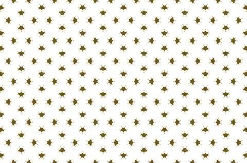 A pattern of big brown star dots on a white background Stock Illustration