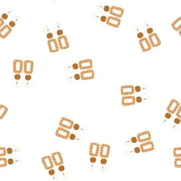 Pattern bijouterie boho earrings cartoon vector イラスト素材