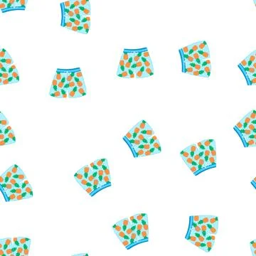 Pattern bikini swimsuit men cartoon vector Stock Illustration