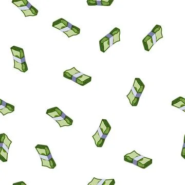 Pattern bill cash stack cartoon vector Illustrazione stock
