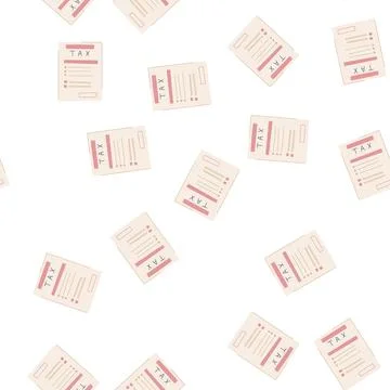 Pattern bill tax form cartoon vector イラスト素材