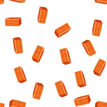 Pattern bin plastic crate cartoon vector イラスト素材