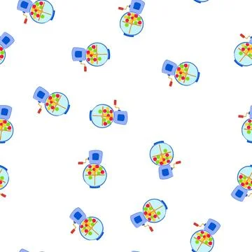 Pattern bingo lotto ball machine cartoon vector Stock Illustration
