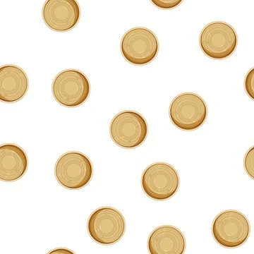 Pattern biodegradable bamboo plate cartoon vector イラスト素材