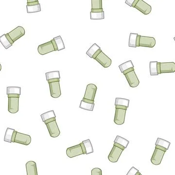 Pattern biodegradable deodorant eco friendly cartoon vector Stock Illustration