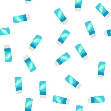 Pattern biodegradable deodorant eco friendly cartoon vector Stock Illustration