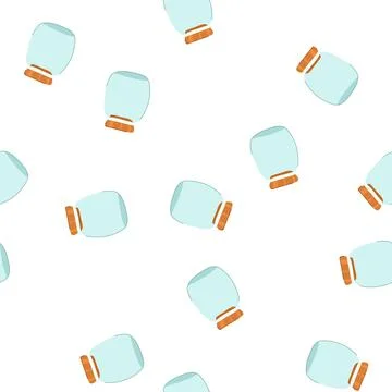 Pattern biodegradable eco friendly jar cartoon vector Illustrazione stock