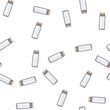 Pattern biodegradable eco friendly jar cartoon vector Illustrazione stock
