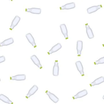 Pattern biodegradable milk bottle plastic cartoon vector Stock Illustration