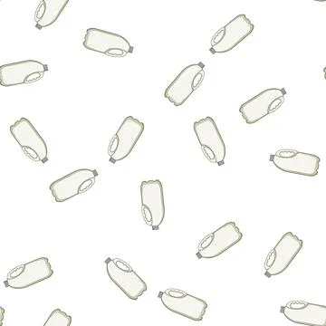Pattern biodegradable milk bottle plastic cartoon vector Stock Illustration