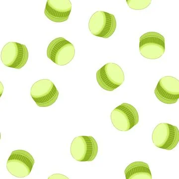 Pattern biodegradable plastic bottle cap cartoon vector Illustrazione stock