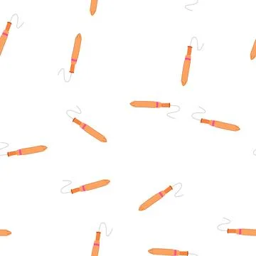 Pattern biodegradable tampon cartoon vector Stock Illustration