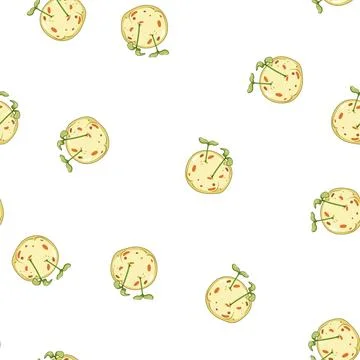 Pattern biodiversity grass seed bomb cartoon vector 스톡 일러스트