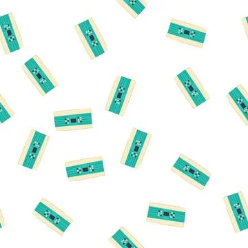 Pattern biometric smart patch cartoon vector Illustrazione stock
